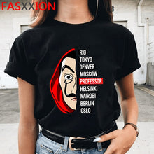 Load image into Gallery viewer, Soldi Rapina La Casa di Carta di Stampa Magliette Da Uomo La Casa De Papel Harajuku T-Shirt di Estate Bella Ciao T Shirt fresco Top Magliette Maschio