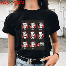 Load image into Gallery viewer, Soldi Rapina La Casa di Carta di Stampa Magliette Da Uomo La Casa De Papel Harajuku T-Shirt di Estate Bella Ciao T Shirt fresco Top Magliette Maschio