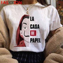 Load image into Gallery viewer, Soldi Rapina La Casa di Carta di Stampa Magliette Da Uomo La Casa De Papel Harajuku T-Shirt di Estate Bella Ciao T Shirt fresco Top Magliette Maschio