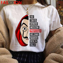 Load image into Gallery viewer, Soldi Rapina La Casa di Carta di Stampa Magliette Da Uomo La Casa De Papel Harajuku T-Shirt di Estate Bella Ciao T Shirt fresco Top Magliette Maschio