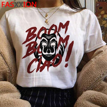 Load image into Gallery viewer, Soldi Rapina La Casa di Carta di Stampa Magliette Da Uomo La Casa De Papel Harajuku T-Shirt di Estate Bella Ciao T Shirt fresco Top Magliette Maschio