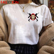 Load image into Gallery viewer, Soldi Rapina La Casa di Carta di Stampa Magliette Da Uomo La Casa De Papel Harajuku T-Shirt di Estate Bella Ciao T Shirt fresco Top Magliette Maschio