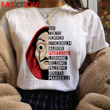 Load image into Gallery viewer, Soldi Rapina La Casa di Carta di Stampa Magliette Da Uomo La Casa De Papel Harajuku T-Shirt di Estate Bella Ciao T Shirt fresco Top Magliette Maschio
