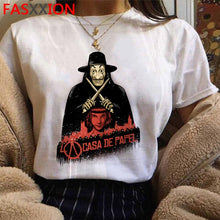 Load image into Gallery viewer, Soldi Rapina La Casa di Carta di Stampa Magliette Da Uomo La Casa De Papel Harajuku T-Shirt di Estate Bella Ciao T Shirt fresco Top Magliette Maschio