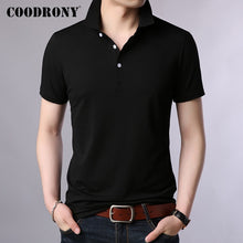 Load image into Gallery viewer, COODRONY Summer Short Sleeve T Shirt Men Pure Color Casual Turn-down Collar T-Shirt Men Clothes Cotton Tee Shirt Homme C5020S
