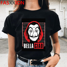 Load image into Gallery viewer, Soldi Rapina La Casa di Carta di Stampa Magliette Da Uomo La Casa De Papel Harajuku T-Shirt di Estate Bella Ciao T Shirt fresco Top Magliette Maschio
