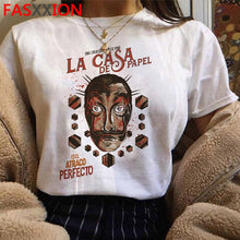 Load image into Gallery viewer, Soldi Rapina La Casa di Carta di Stampa Magliette Da Uomo La Casa De Papel Harajuku T-Shirt di Estate Bella Ciao T Shirt fresco Top Magliette Maschio
